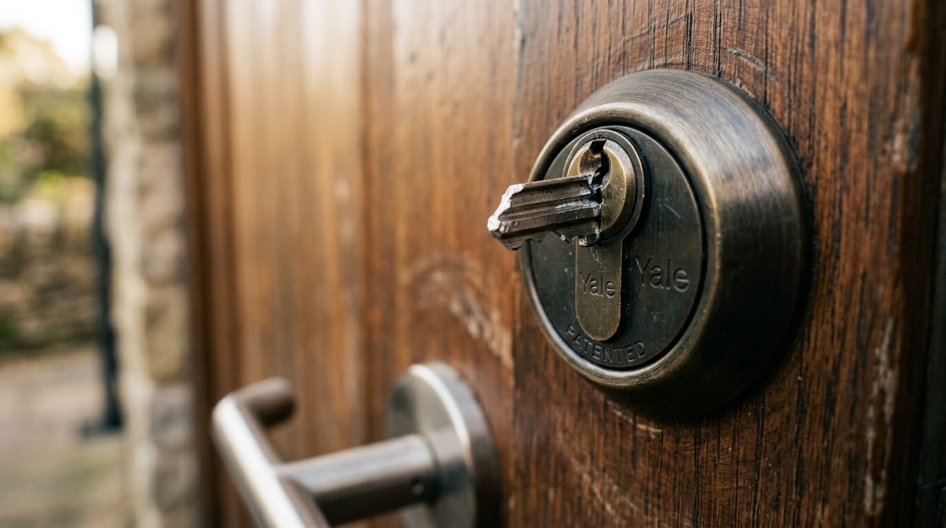Afgebroken sleutel verwijderd